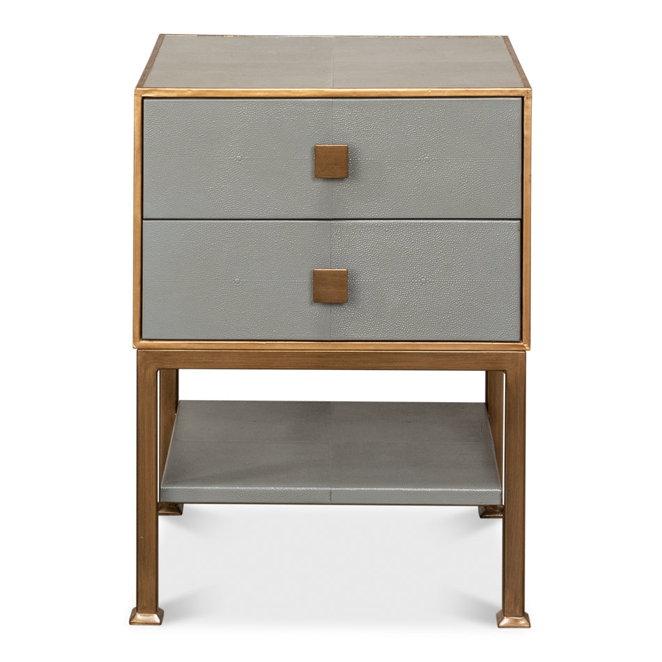 Gillian Two Drawer Nightstand-SARREID-SARREID-53556-2-Nightstands-1-France and Son