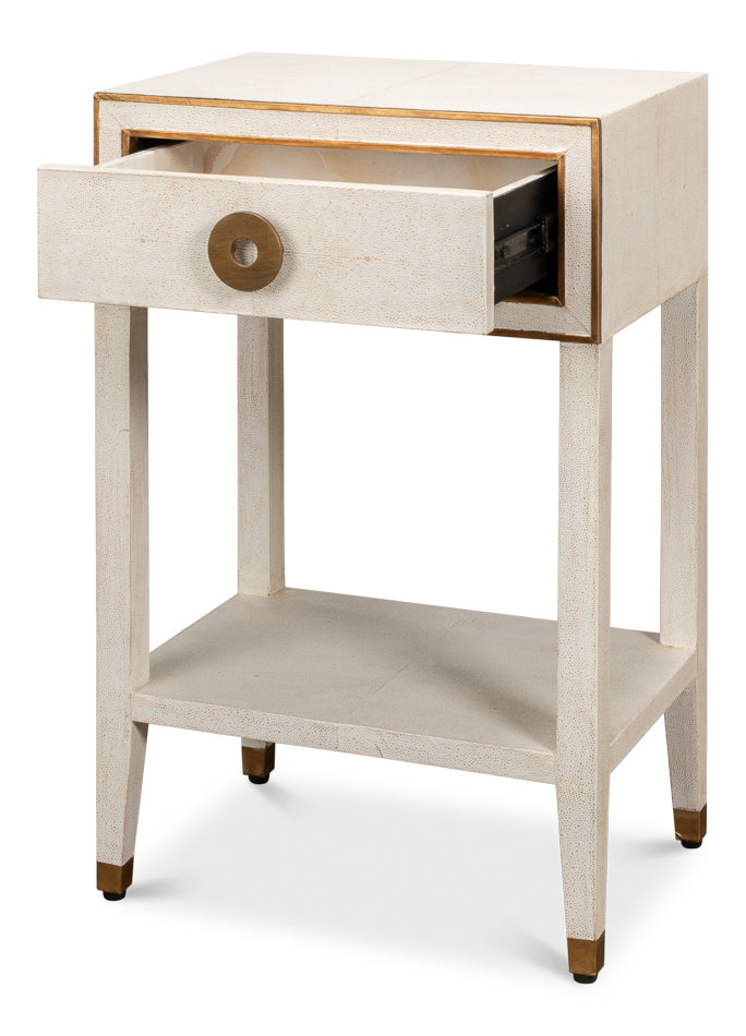 Gabriella Shagreen Nightstand-SARREID-SARREID-53569-2-NightstandsStorm Grey Finish-6-France and Son