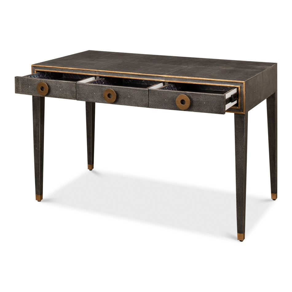 Gabriella Shagreen Desk-SARREID-SARREID-53571-1-DesksAntique Grey Finish-3-France and Son