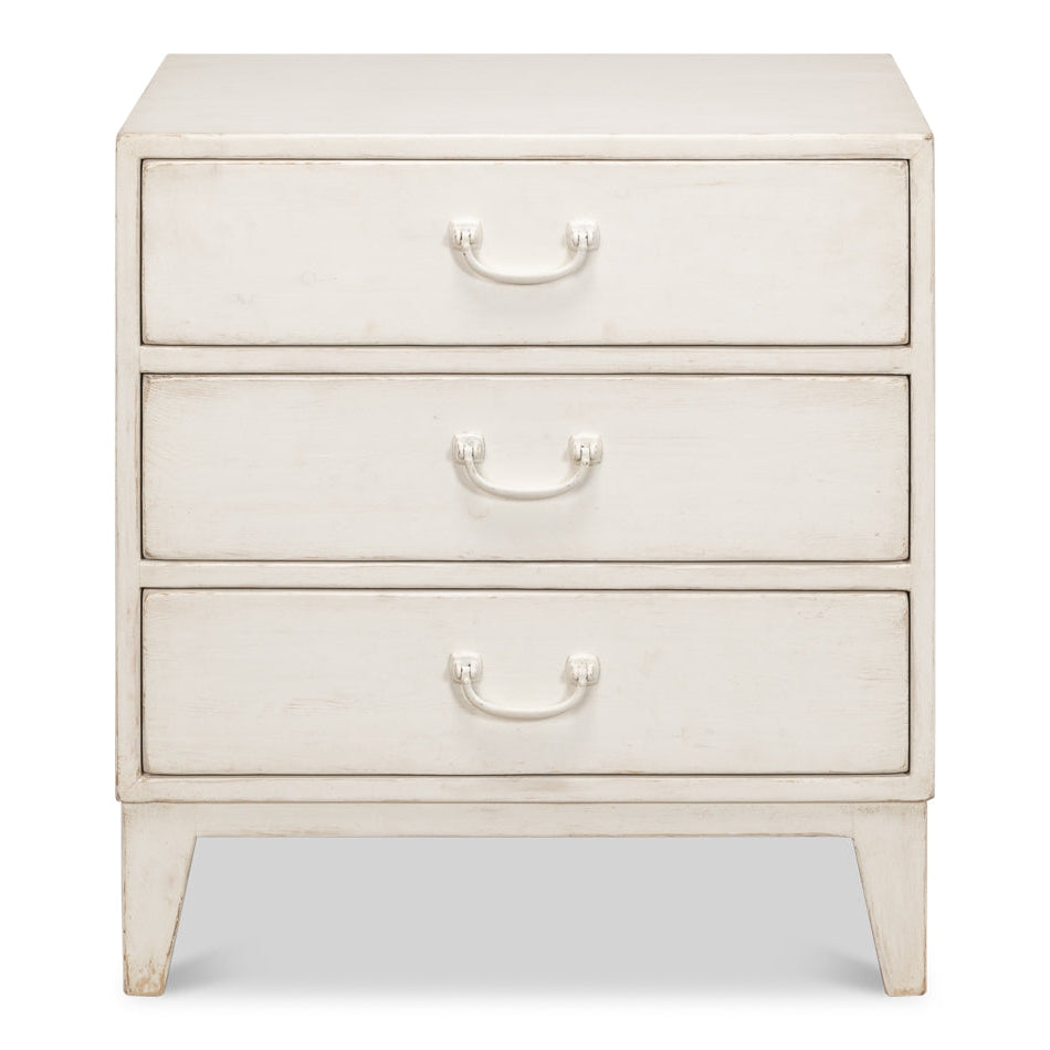 Willow 3 Drawer Commode-SARREID-SARREID-53575-3-NightstandsAntique White-1-France and Son