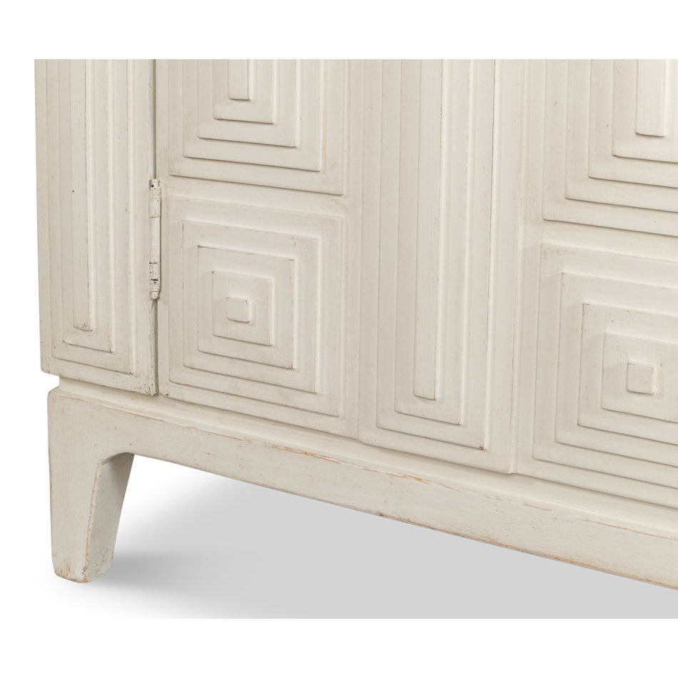 Peyton 2 Door Commode-SARREID-SARREID-53577-3-Sideboards & CredenzasAntique White-7-France and Son