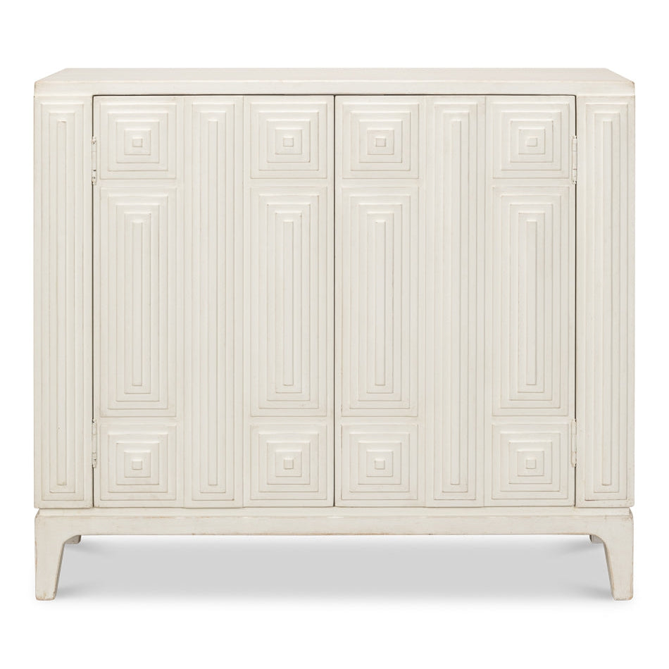 Peyton 2 Door Commode-SARREID-SARREID-53577-3-Sideboards & CredenzasAntique White-1-France and Son