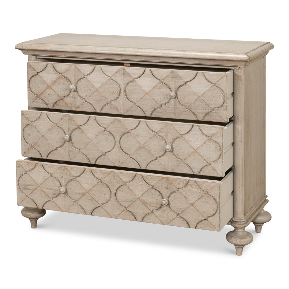 Sommeil 3 Drawer Commode-SARREID-SARREID-53586-1-DressersStone Grey-2-France and Son