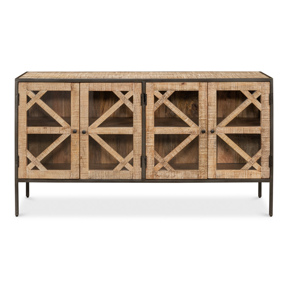 Dillon 4 Door Sideboard-SARREID-SARREID-53635-Sideboards & Credenzas-1-France and Son