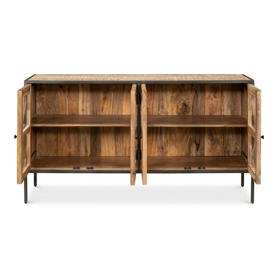 Dillon 4 Door Sideboard-SARREID-SARREID-53635-Sideboards & Credenzas-2-France and Son