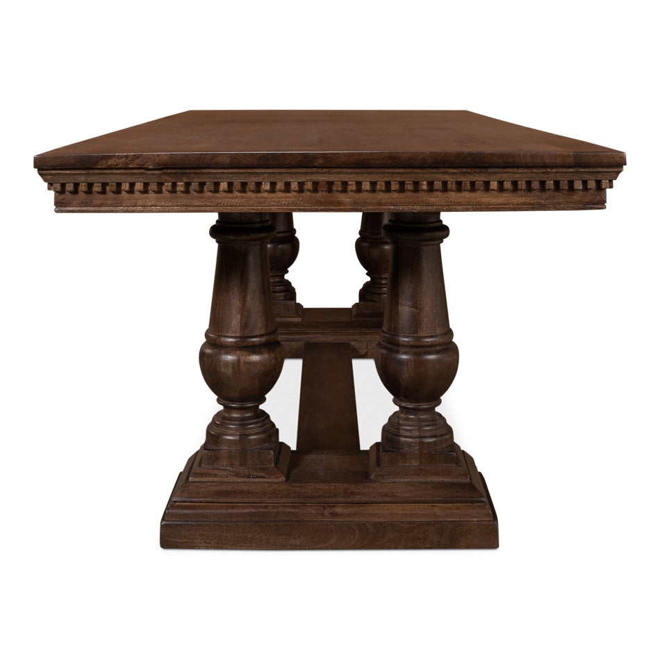 Joshua Pedestal Dining Table-SARREID-SARREID-53641-Dining Tables-2-France and Son