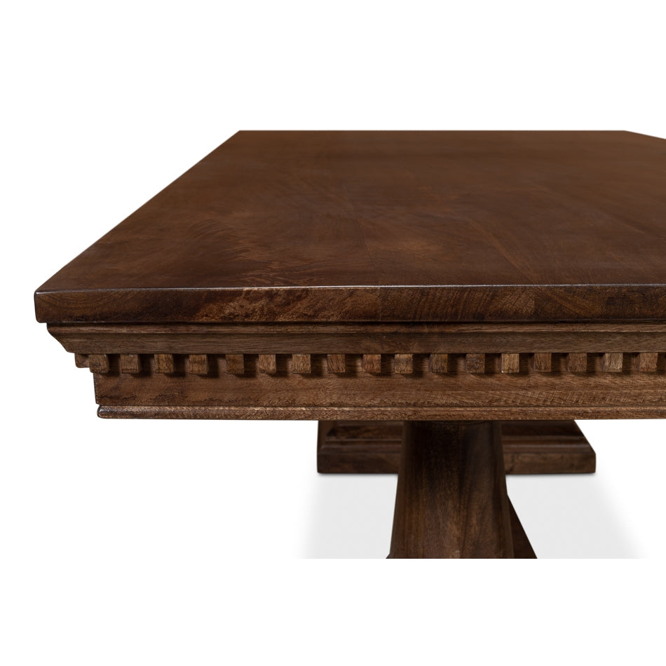 Joshua Pedestal Dining Table-SARREID-SARREID-53641-Dining Tables-3-France and Son