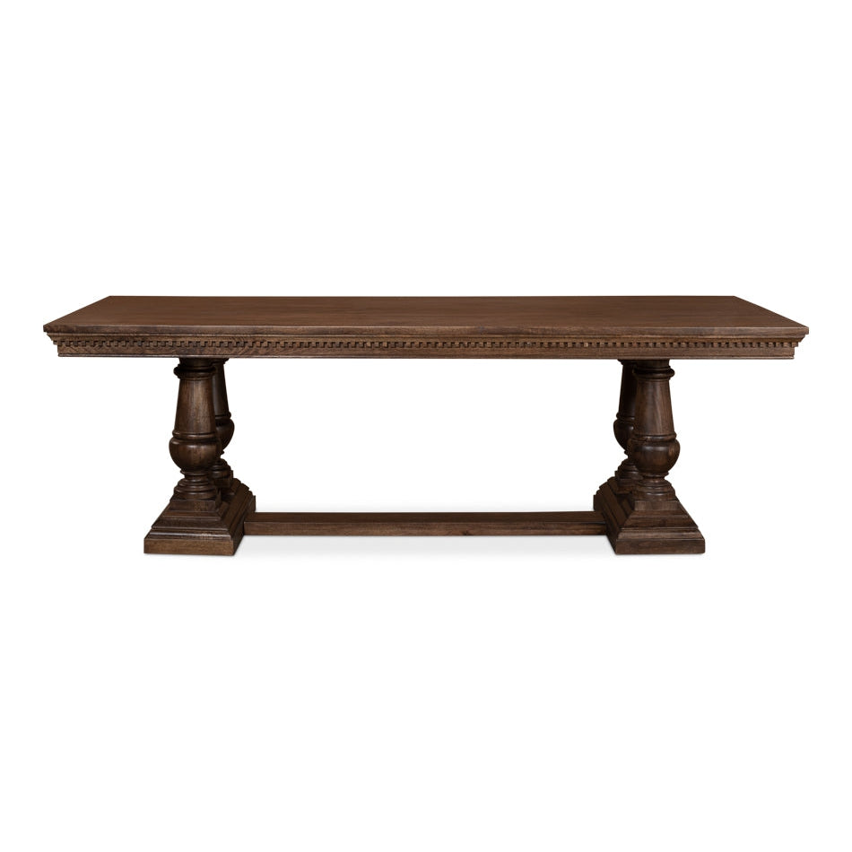 Joshua Pedestal Dining Table-SARREID-SARREID-53641-Dining Tables-1-France and Son