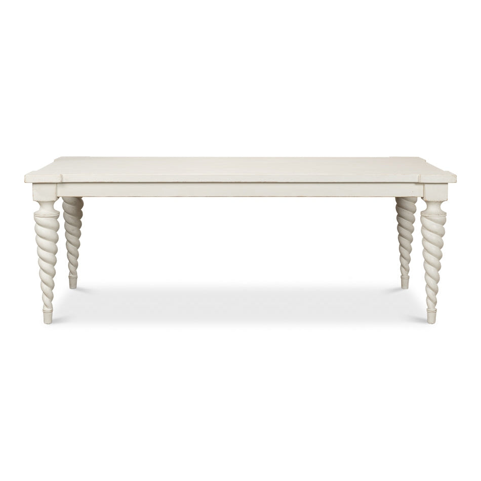 Teagan Dining Table-SARREID-SARREID-53676-3-Dining TablesAntique White-2-France and Son