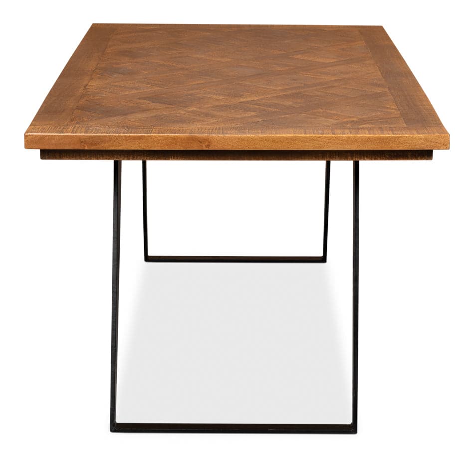 Paige Parquet Top Dining Table