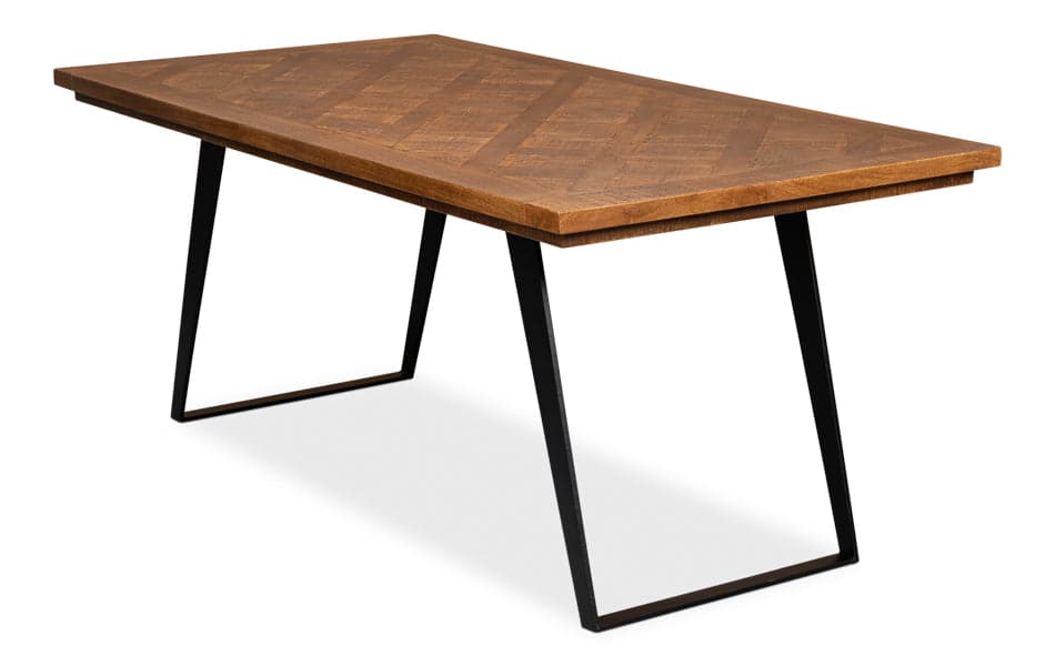 Paige Parquet Top Dining Table