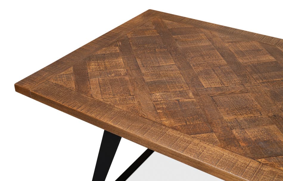 Paige Parquet Top Dining Table