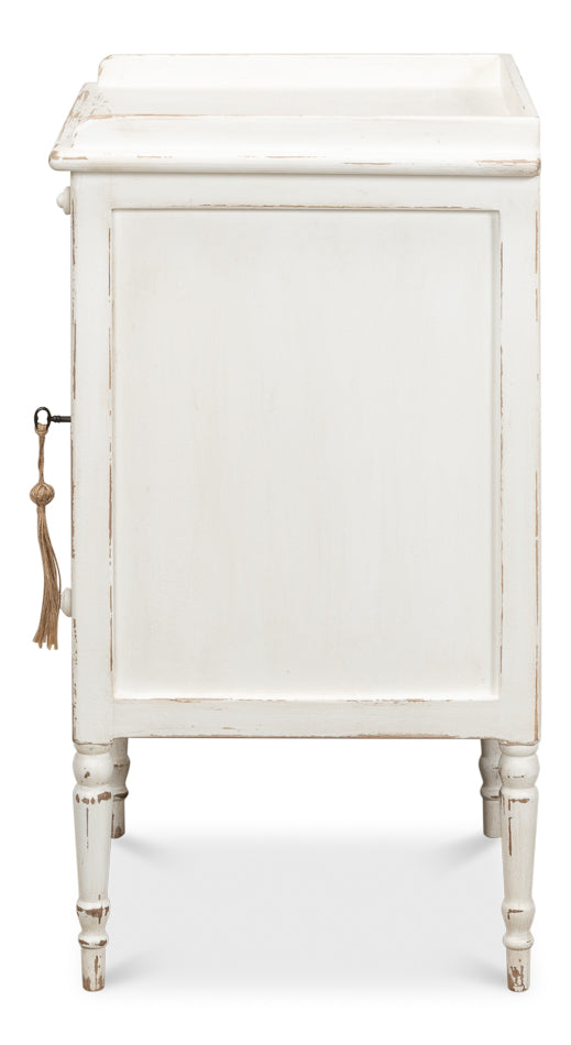 Rose Side Table-SARREID-SARREID-53741L-Side TablesAntique White-Left-9-France and Son