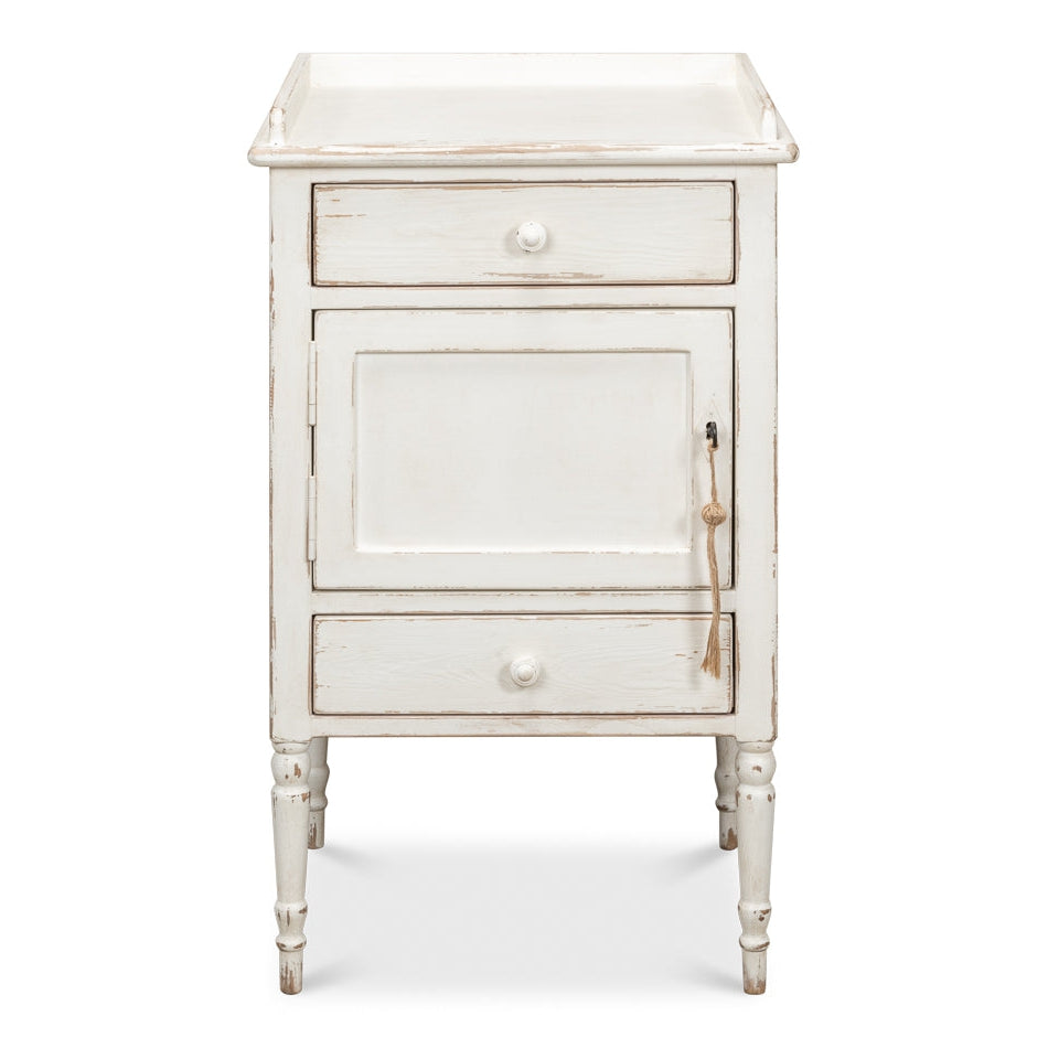 Rose Side Table-SARREID-SARREID-53741L-Side TablesAntique White-Left-1-France and Son