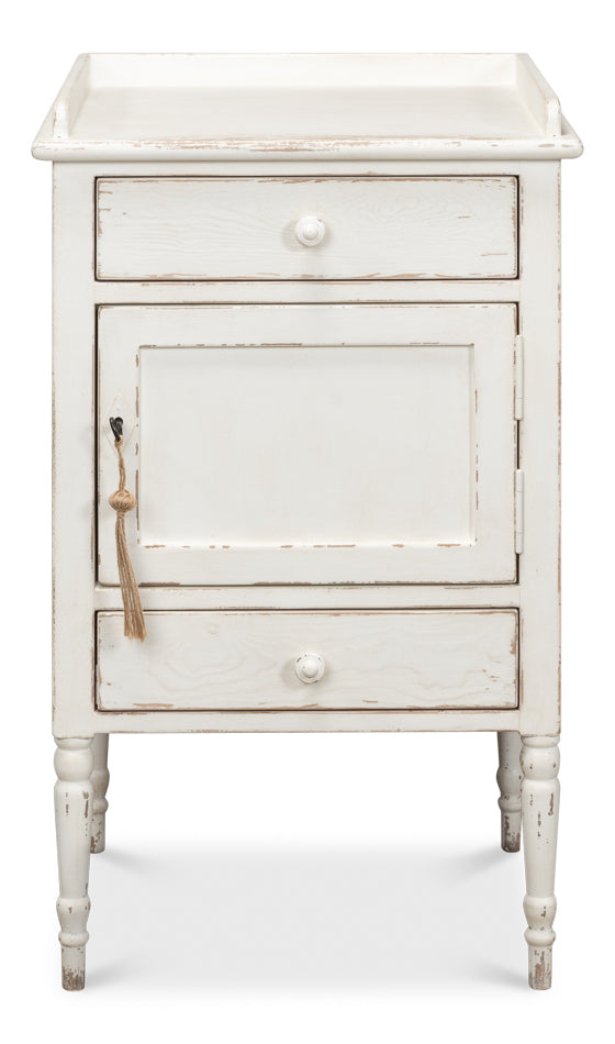 Rose Side Table-SARREID-SARREID-53741L-Side TablesAntique White-Left-2-France and Son