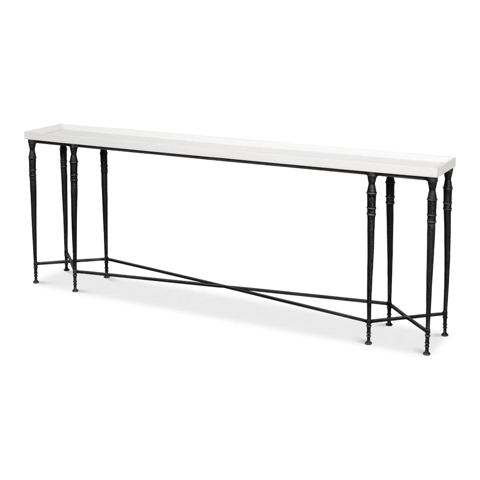 Nathaniel Elegance Console Table-SARREID-SARREID-53764-Console Tables80"-1-France and Son