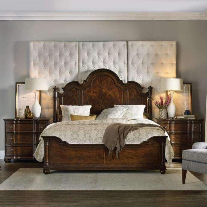 Dark Wood Leesburg Poster Bed-Hooker-HOOKER-5381-90660-BedsCalifornia King-2-France and Son