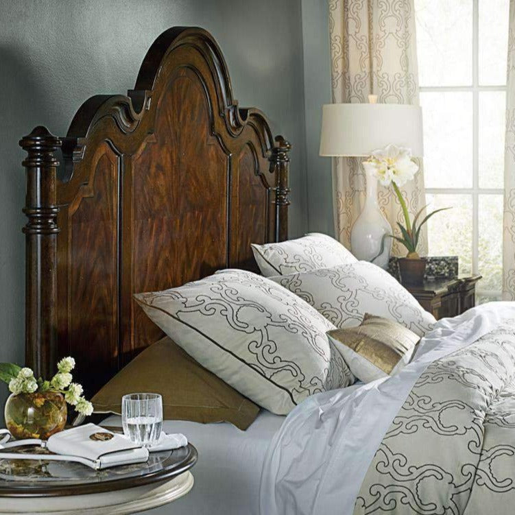 Dark Wood Leesburg Poster Bed-Hooker-HOOKER-5381-90660-BedsCalifornia King-3-France and Son