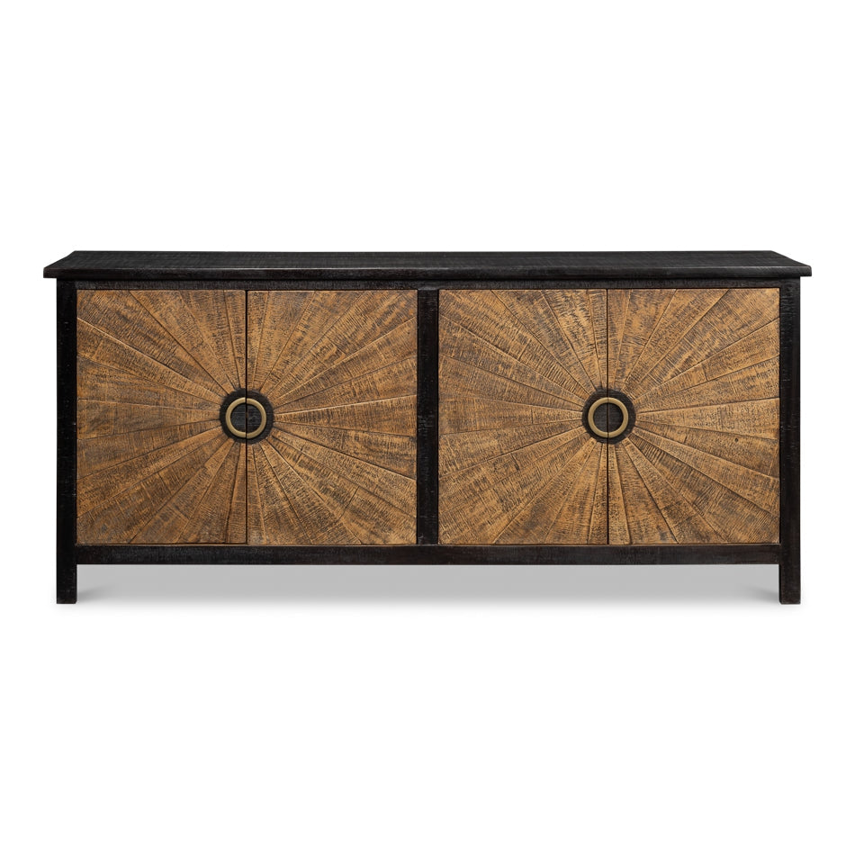 Centrum Four Door Sideboard-SARREID-SARREID-53818-Sideboards & Credenzas-1-France and Son