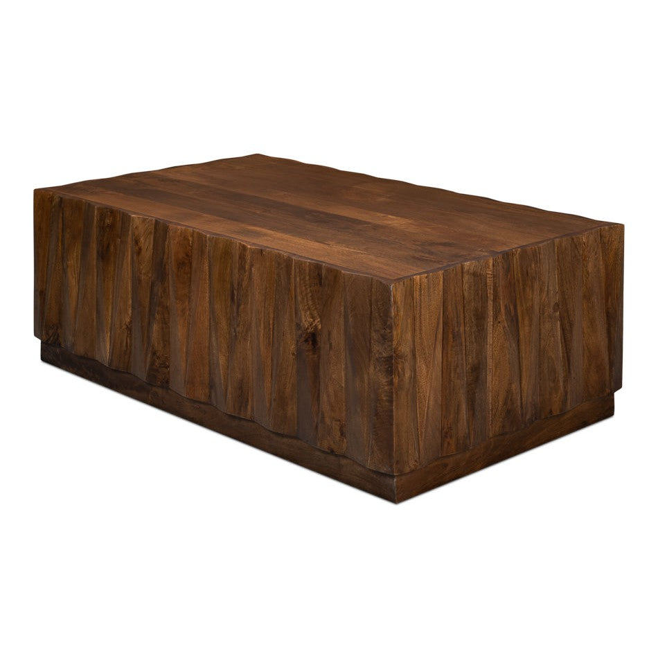 Denali Rectangle Cocktail Table-SARREID-SARREID-53857-Coffee Tables-1-France and Son