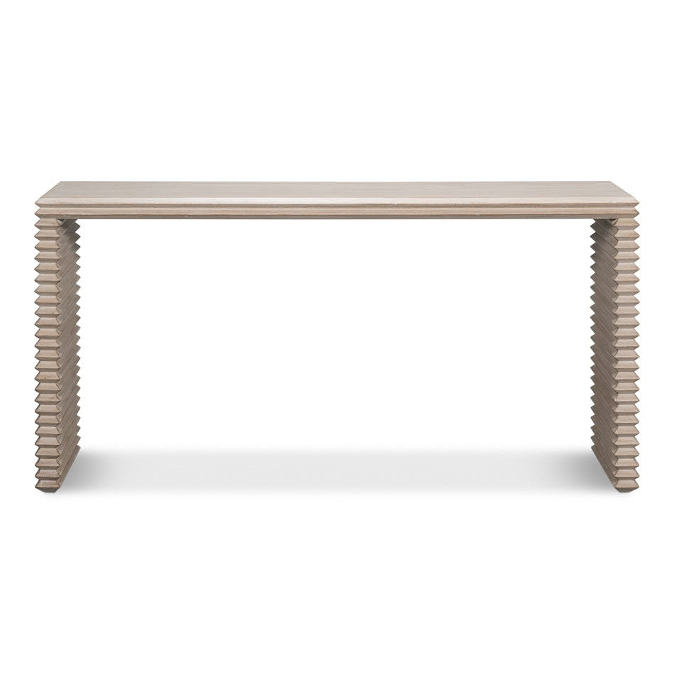 Stacked Console Table-SARREID-SARREID-53860-1-Console TablesGrey-5-France and Son