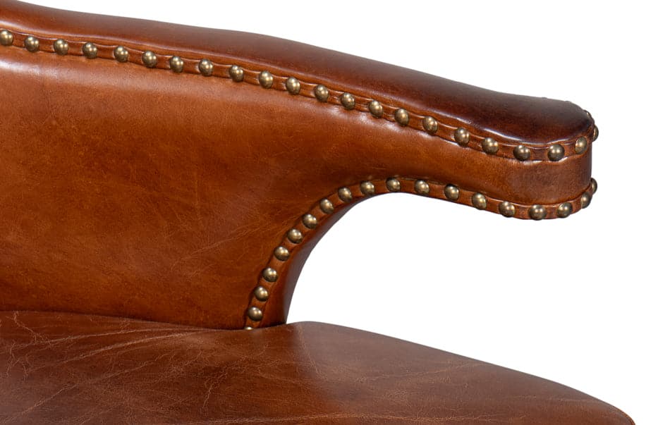 Drake Distilled Leather Side Chair