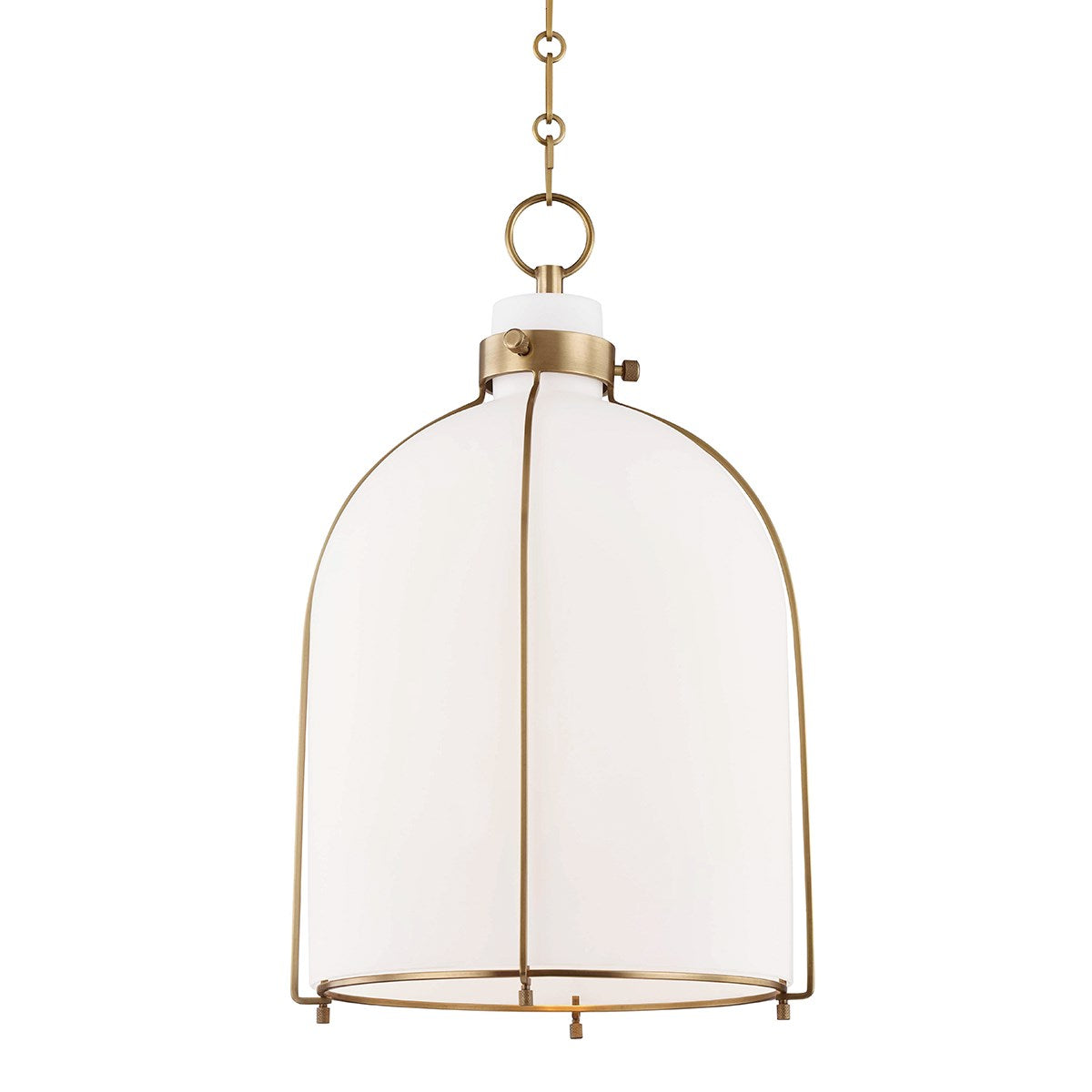 Eldridge Bell Pendant-Hudson Valley-HVL-7314-AGB-PendantsAged Brass-1-France and Son