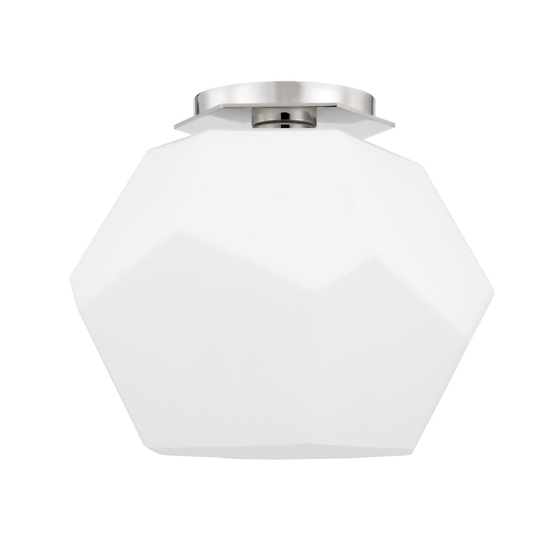 Tring 1 Light Flush Mount-Hudson Valley-HVL-PI1894501-PN-Flush MountsNickel-4-France and Son