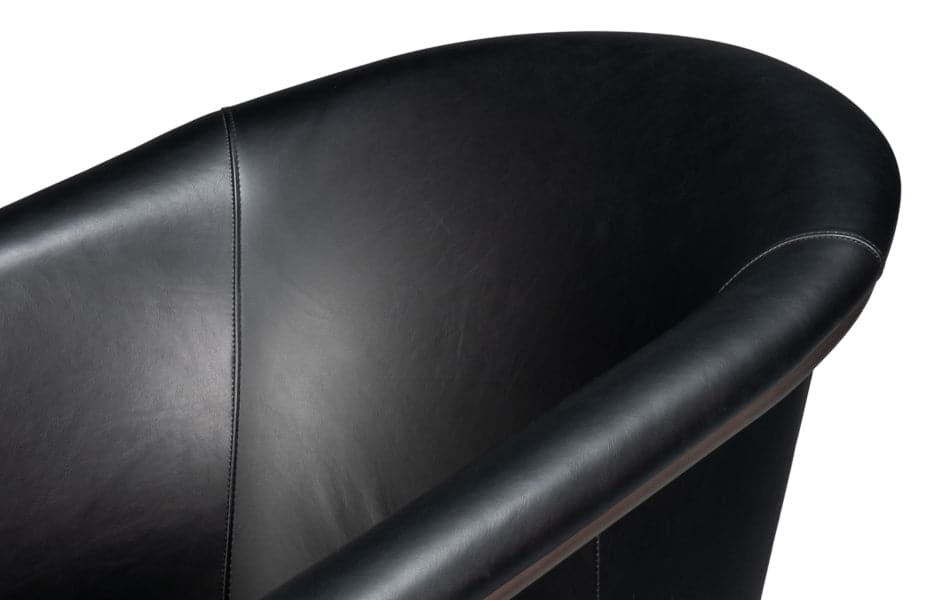 Nagel Distilled Leather Chair, Onyx Black