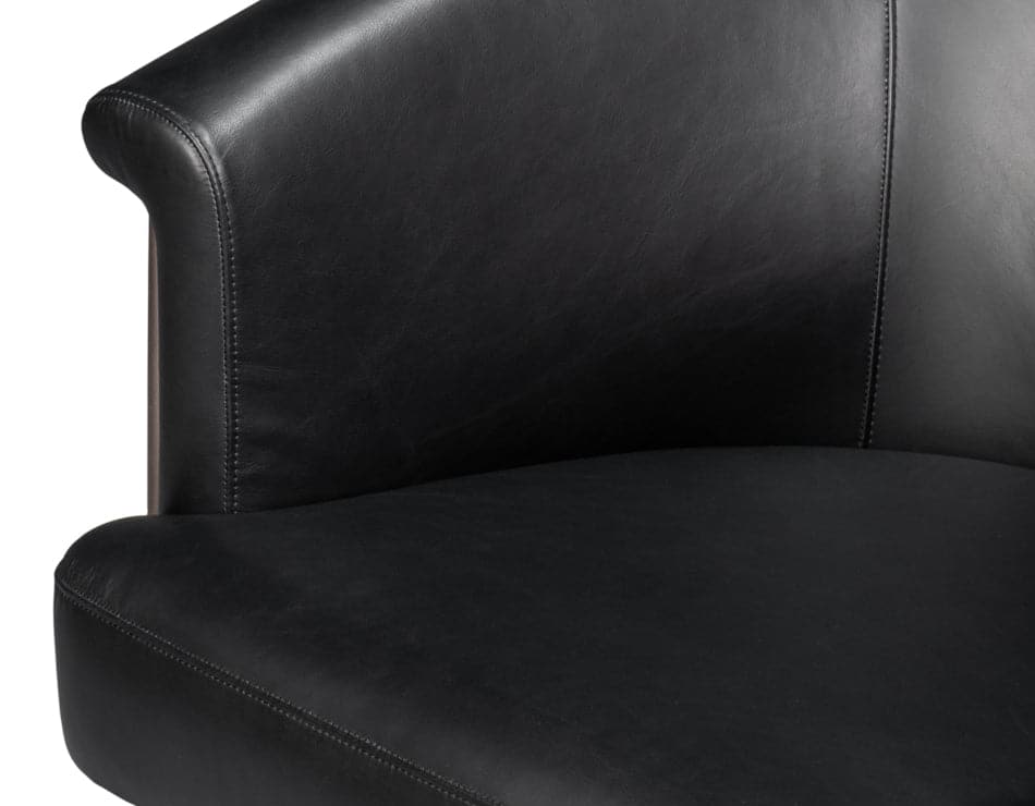 Nagel Distilled Leather Chair, Onyx Black