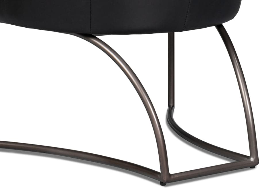 Nagel Distilled Leather Chair, Onyx Black