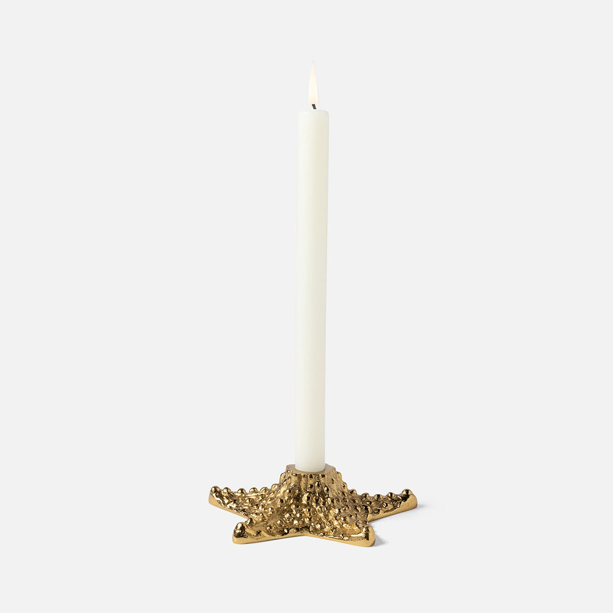 Cosima Polished Gold Starfish Candle Holder Aluminum Pack/2