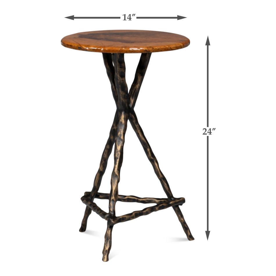Planter's Table - Aged Brass - product view 17
