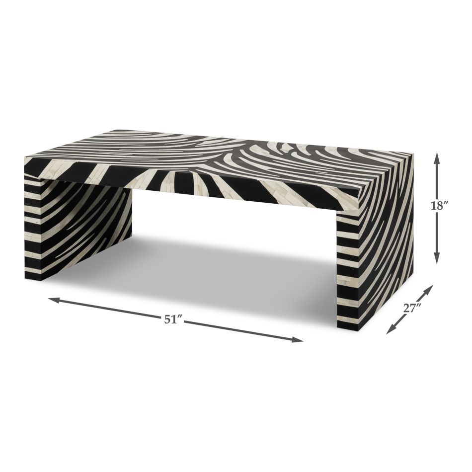 Meridian Bone Inlay Cocktail Table - product view 7