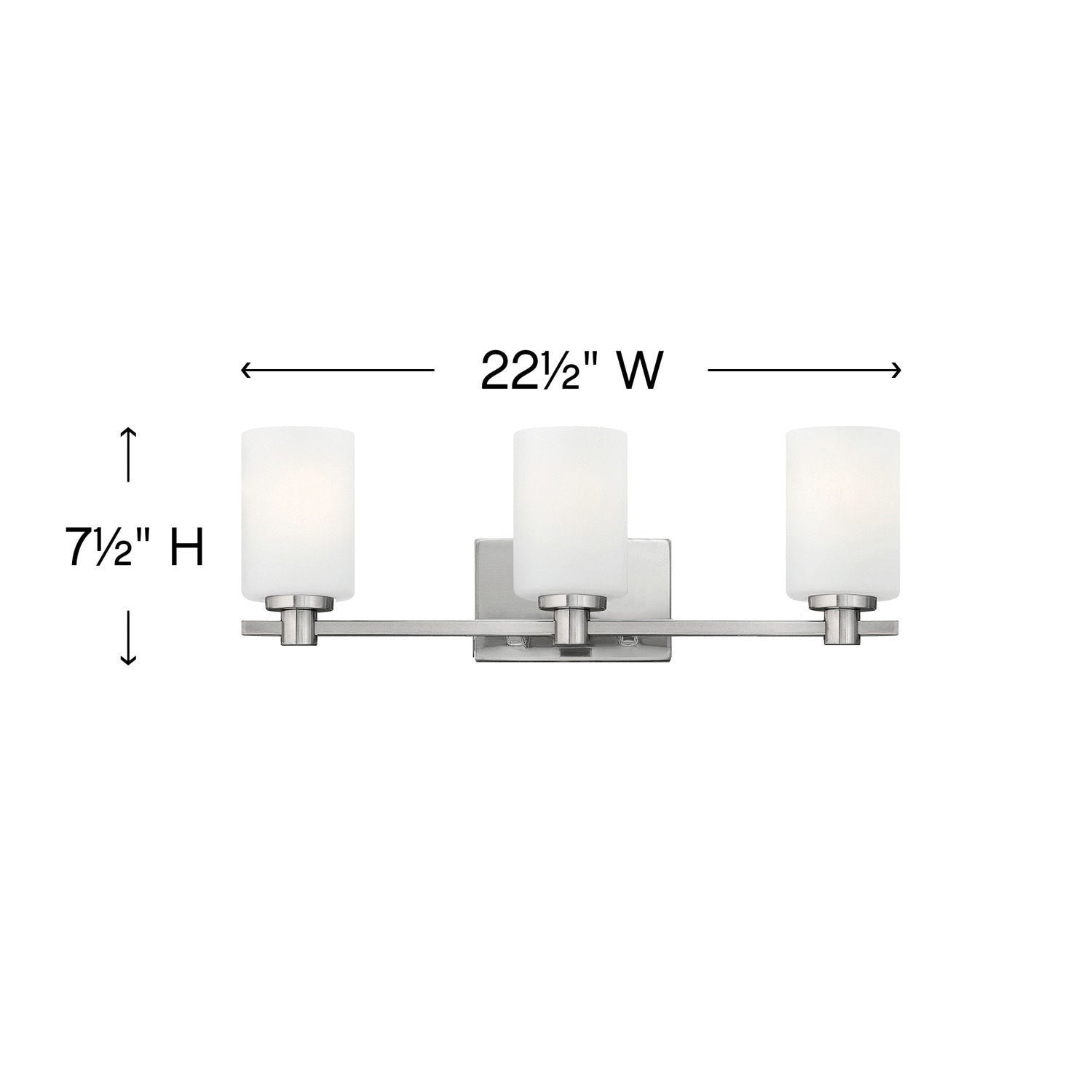 Karlie Three Light Vanity-Hinkley Lighting-HINKLEY-54623BN-Bathroom Vanity-3-France and Son