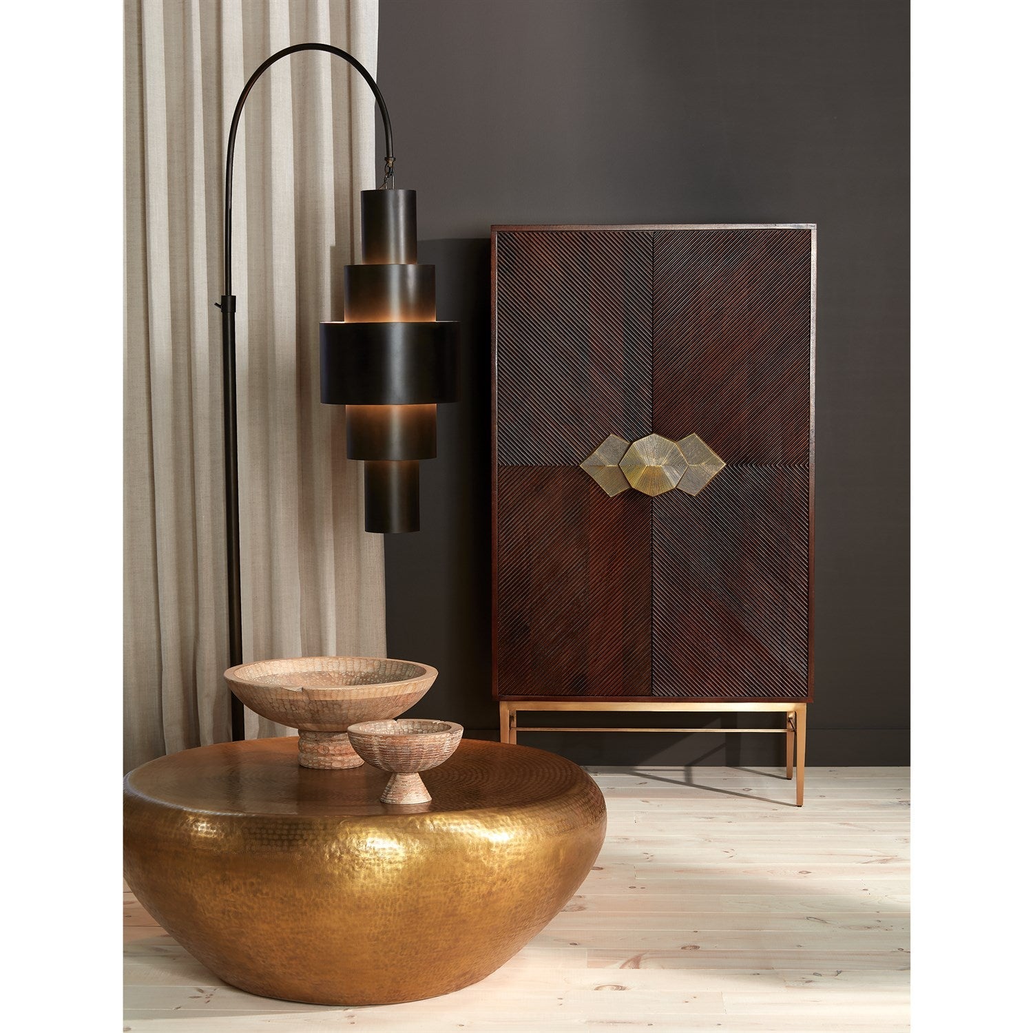 Babylon Floor Lamp-Global Views-GVSA-7.91207-Floor LampsBrass-4-France and Son