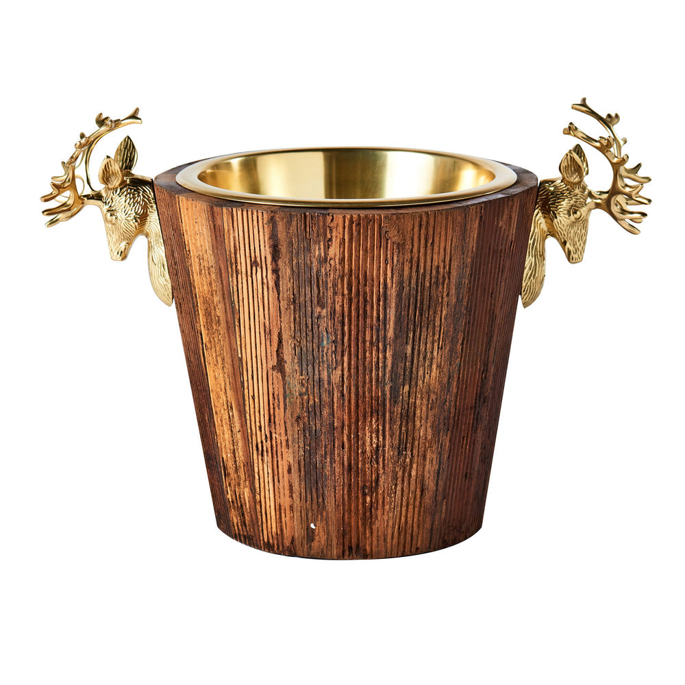 Wine Cooler w/ Brass Stags Head-ABIGAILS-ABIGAILS-547415-Bar Decor-1-France and Son