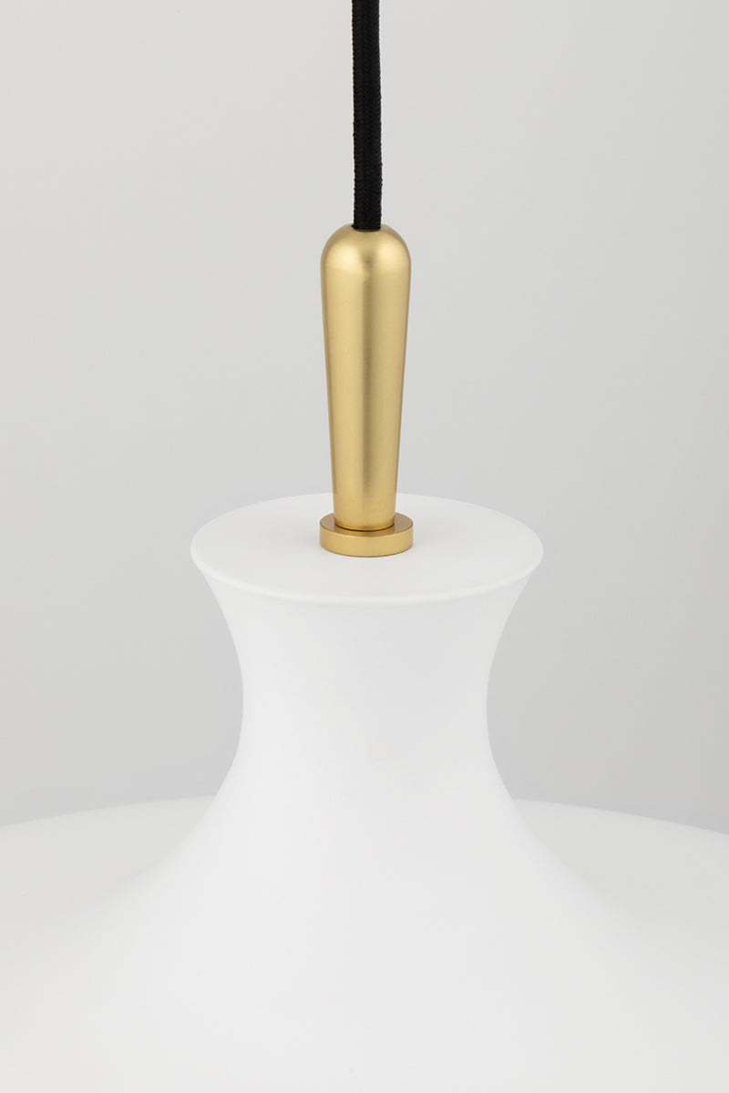 Cassidy 1 Light Large Pendant-Mitzi-HVL-H421701L-AGB/WH-PendantsAged Brass / Soft White-3-France and Son
