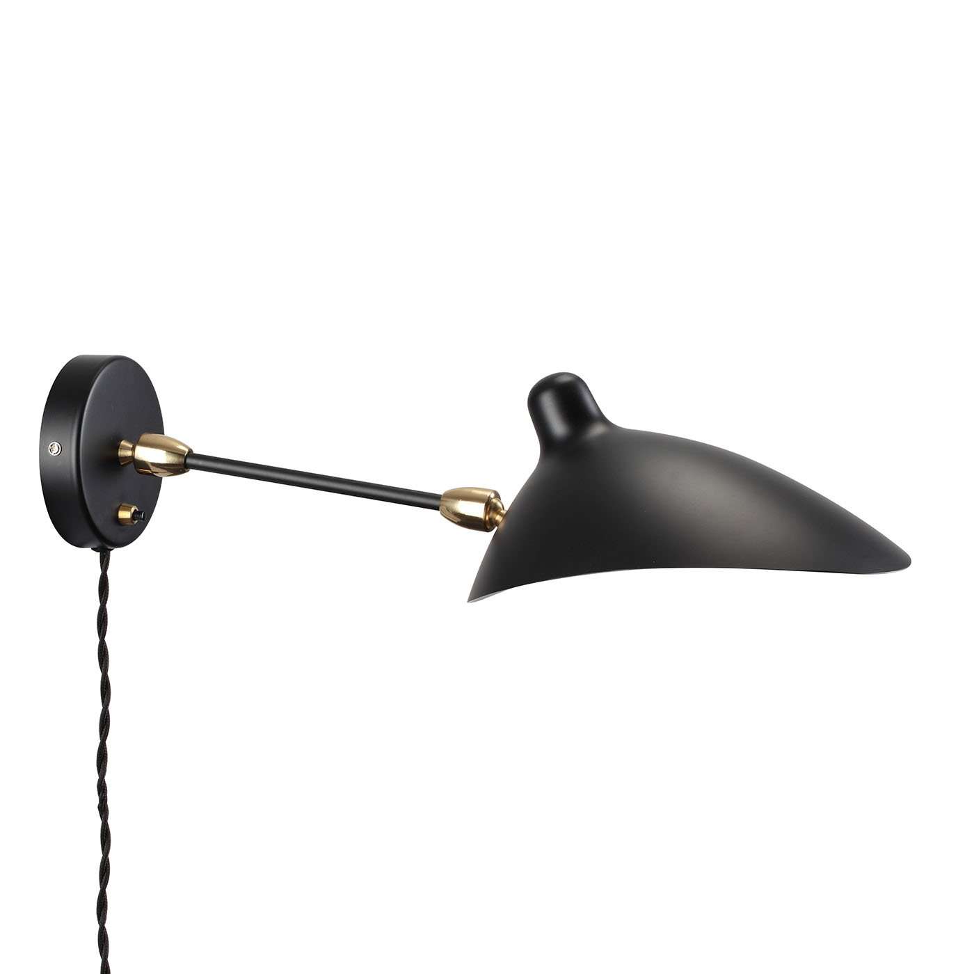 Mid Century Mouille Double Swivel Sconce - 19"-France & Son-LBW016BLK-Wall LightingBlack-1-France and Son