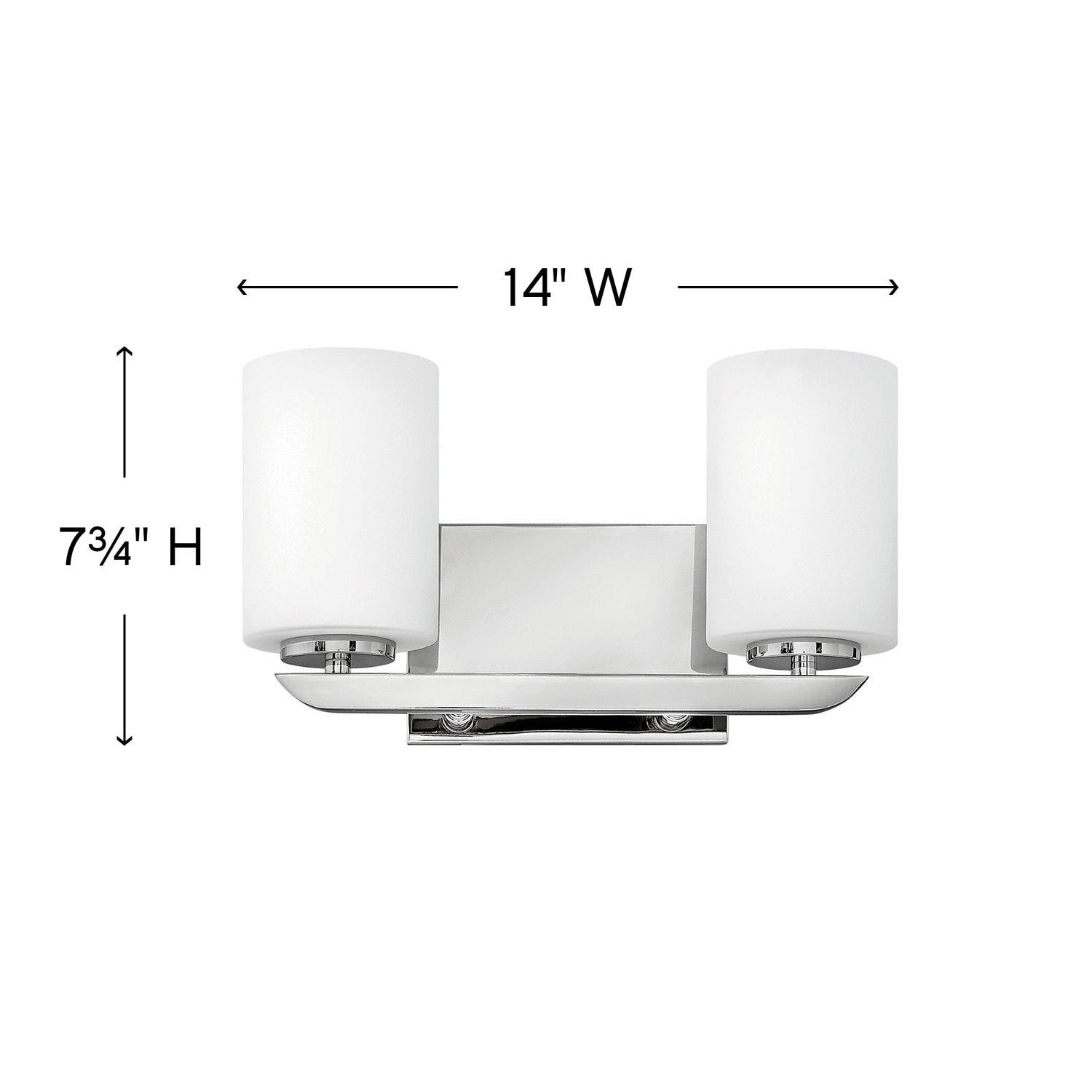 Kyra Two Light Vanity-Hinkley Lighting-HINKLEY-55022PN-Bathroom Vanity-2-France and Son