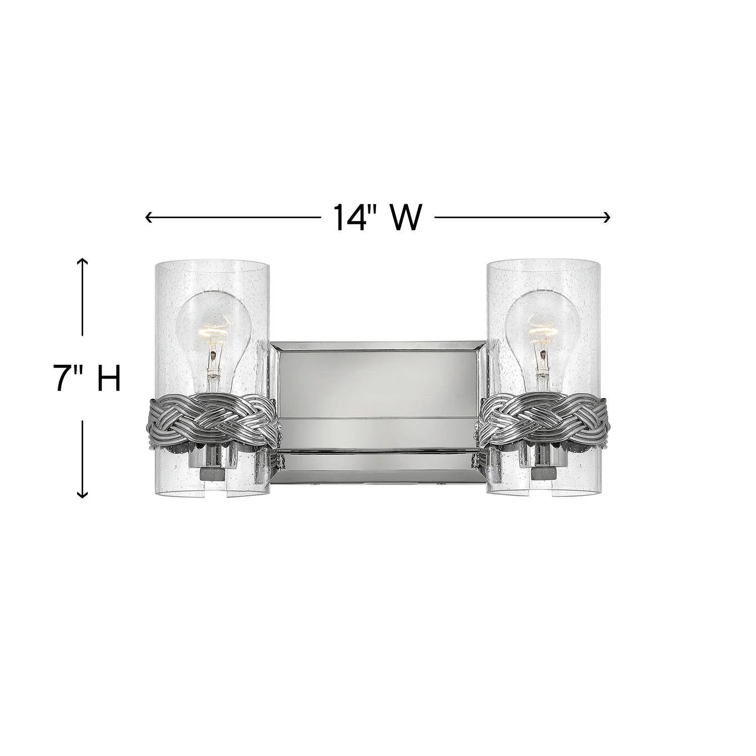 Bath Nevis - Two Light Vanity-Hinkley Lighting-HINKLEY-5512PN-Bathroom Lighting-2-France and Son