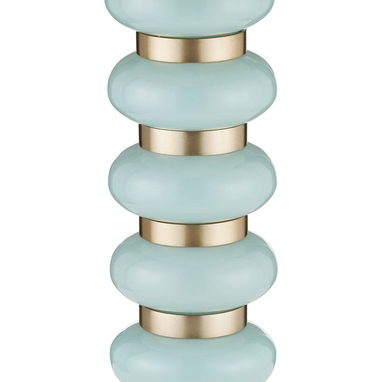 Alternate view of Lambent Turquoise Drinks Table, featuring polished finish, marble, glass, and a compact round marble top.