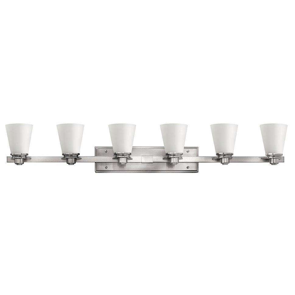 Bath Avon Bath Six Light Brushed Nickel-Hinkley Lighting-HINKLEY-5556BN-Bathroom Lighting-1-France and Son