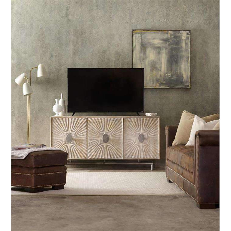 Sunburst Entertainment Console 68"-Hooker-HOOKER-5560-55468-LTWD-Media Storage / TV StandsWhite Wash-2-France and Son