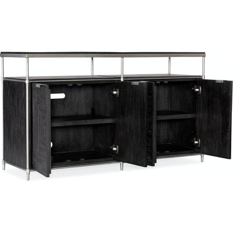 St. Armand Entertainment Console-Hooker-HOOKER-5601-55460-BLK-Media Storage / TV StandsBlack-3-France and Son