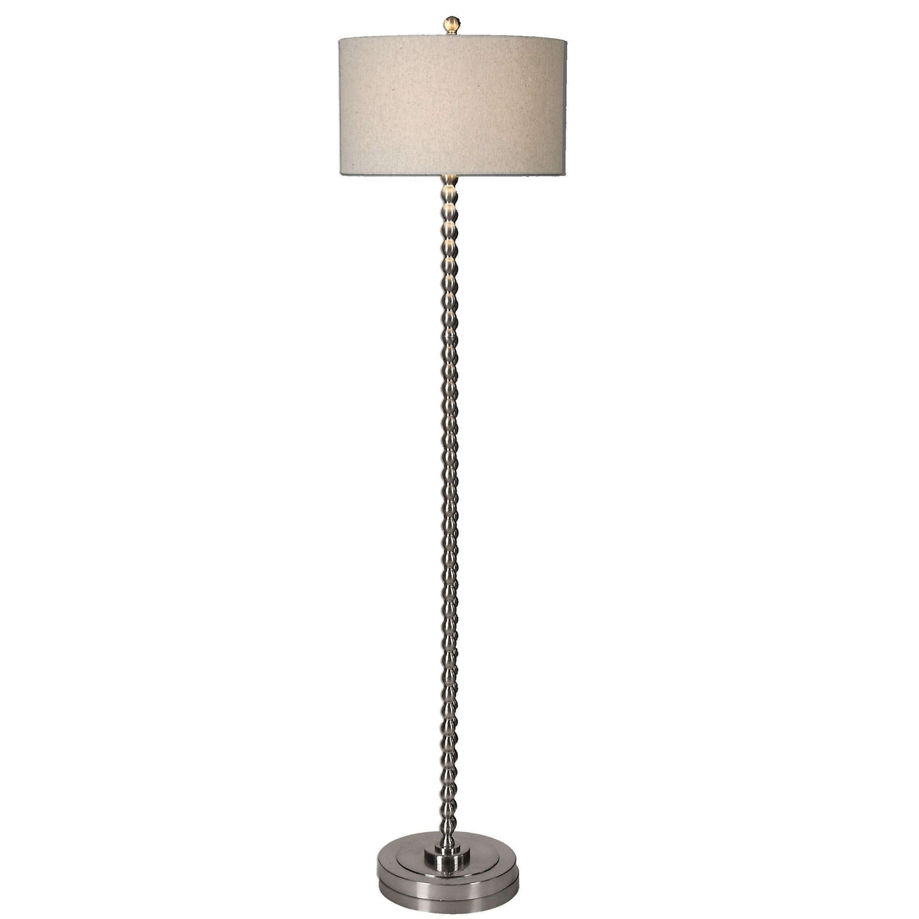Sherise Beaded Nickel Floor Lamp-Uttermost-UTTM-28640-1-Floor Lamps-1-France and Son