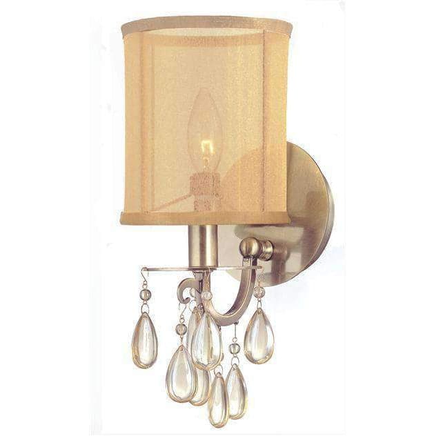 Hampton 1 Light Sconce-Crystorama Lighting Company-CRYSTO-5621-AB-Wall LightingAntique Brass-1-France and Son