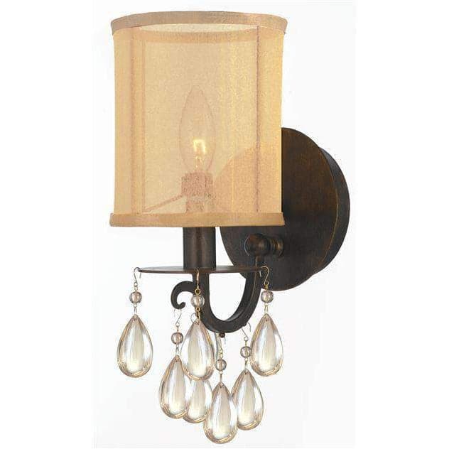 Hampton 1 Light Sconce-Crystorama Lighting Company-CRYSTO-5621-AB-Wall LightingAntique Brass-2-France and Son