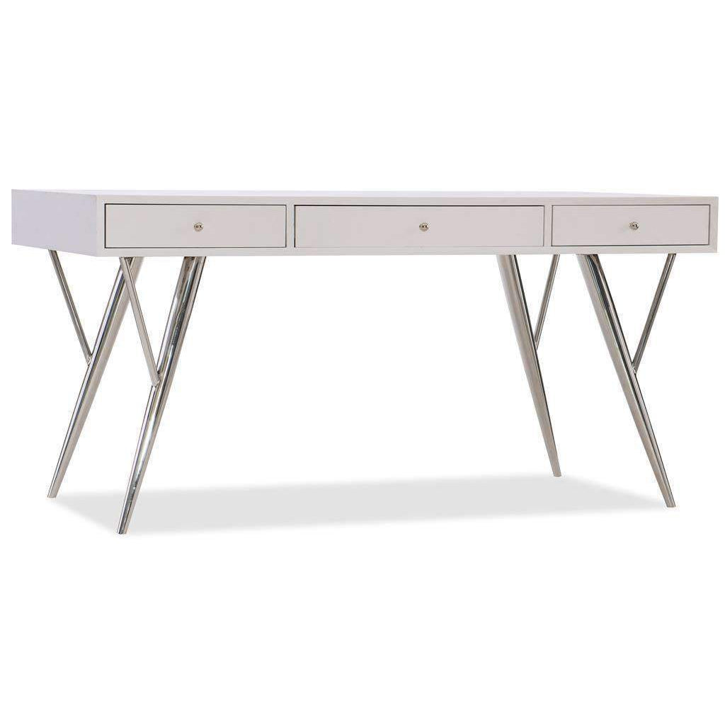 Sophisticated Contemporary Writing Desk 60"-Hooker-HOOKER-5622-10460-WH-Desks-1-France and Son