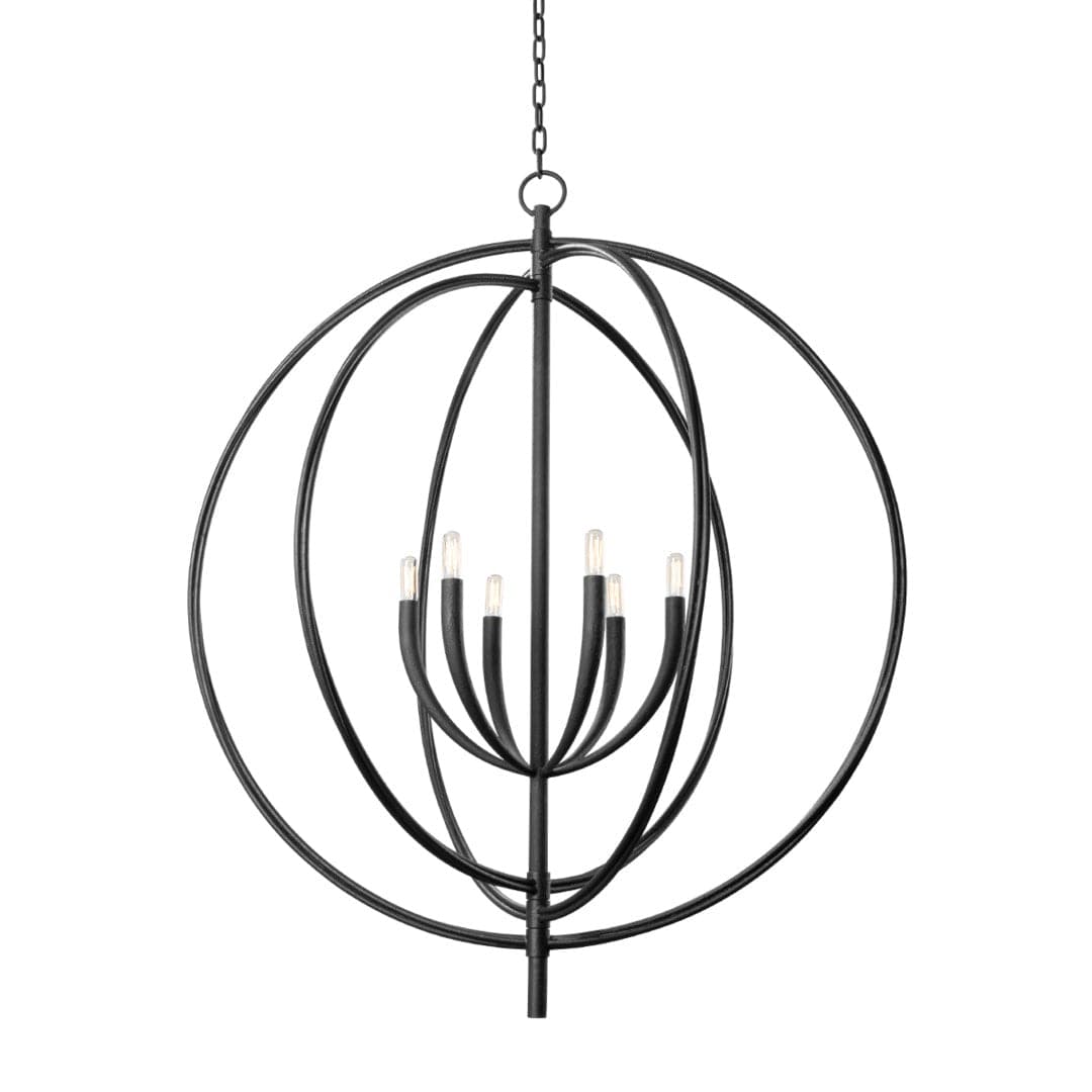 Fillea Chandelier-Troy Lighting-TROY-F8840-BI-ChandeliersBlack Iron-6 Light-1-France and Son